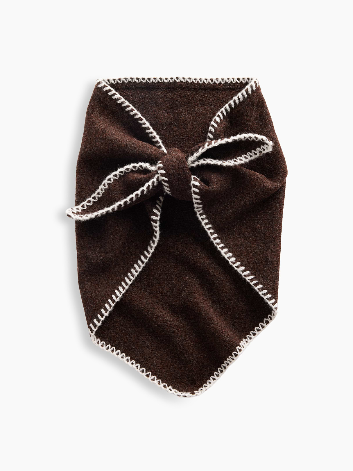 CashSoft Whipstitch Bandana Scarf - Terra brown