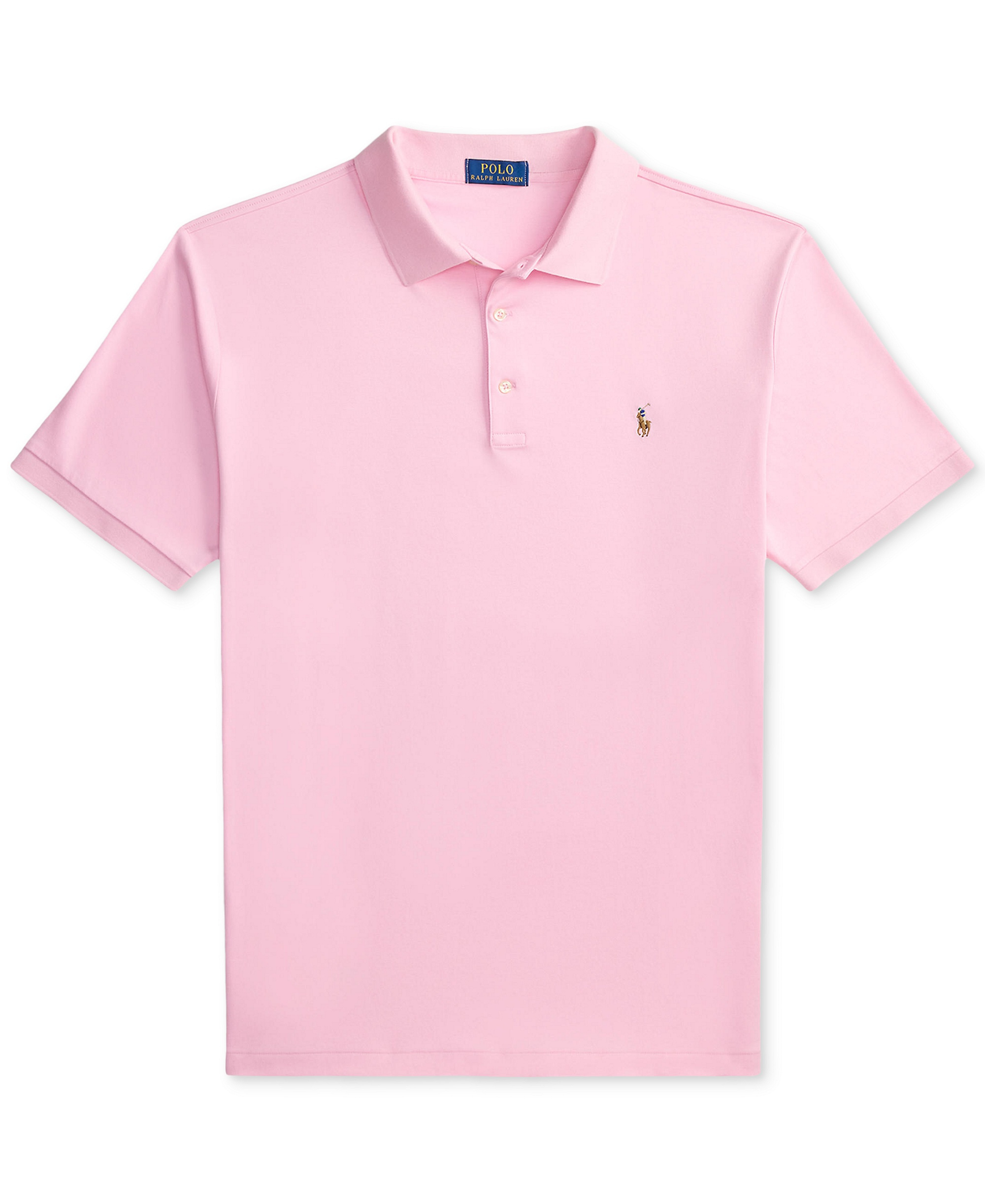 Polo Ralph Lauren Men's Big & Tall Solid Polo Shirt - Carmel Pink