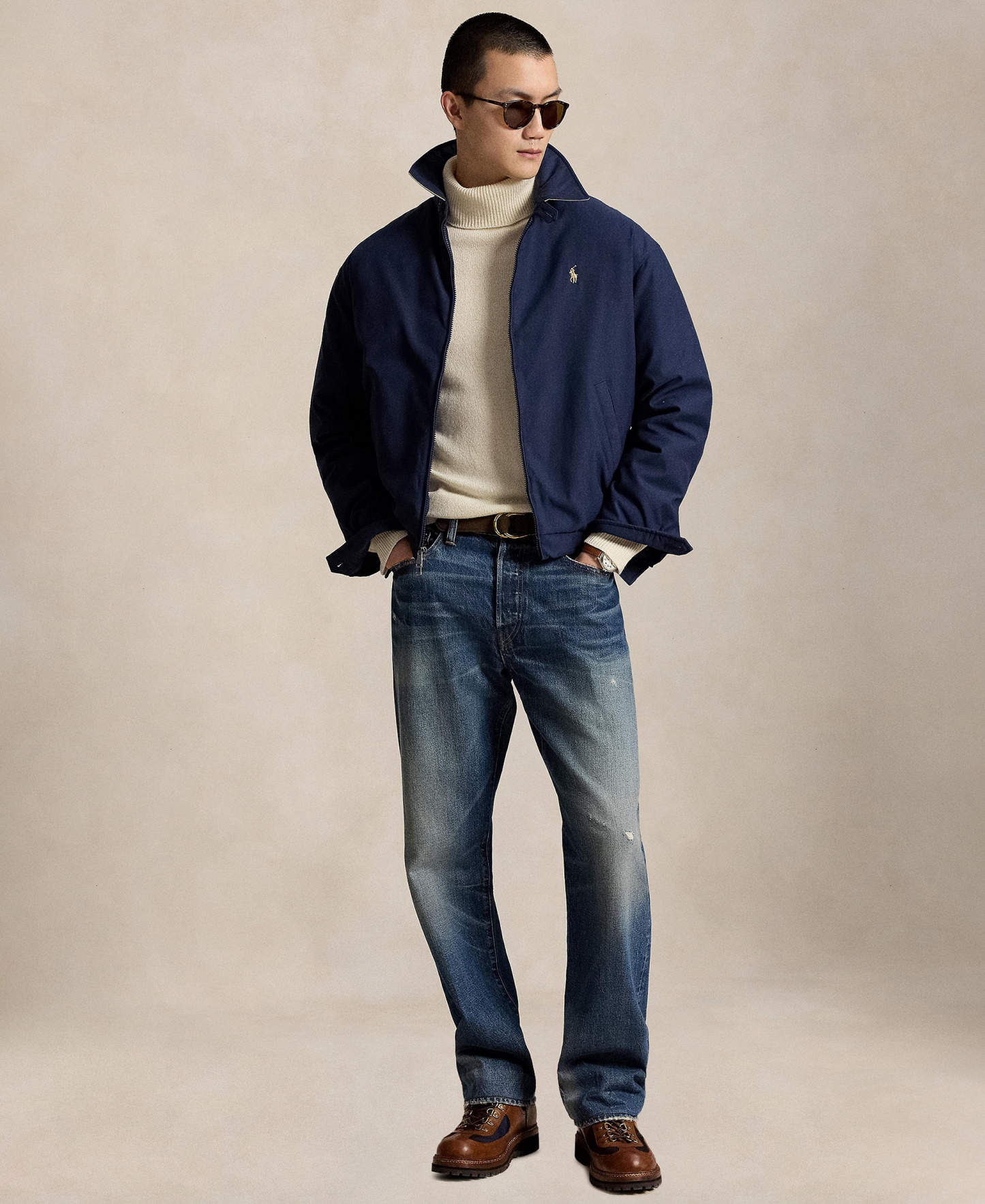 Polo Ralph Lauren Men's Insulated Twill Bomber Water-Resistant Jacket - Navy