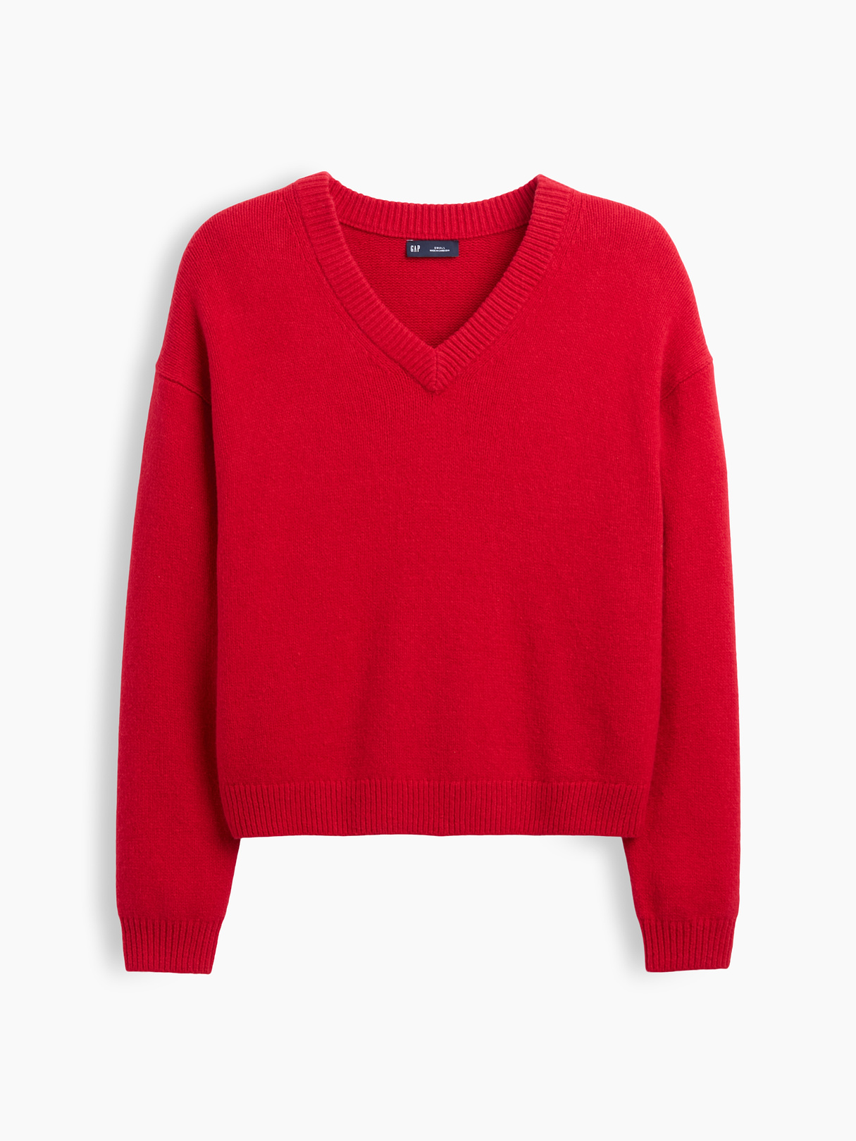 CashSoft Oversized V-Neck Sweater - Modern red