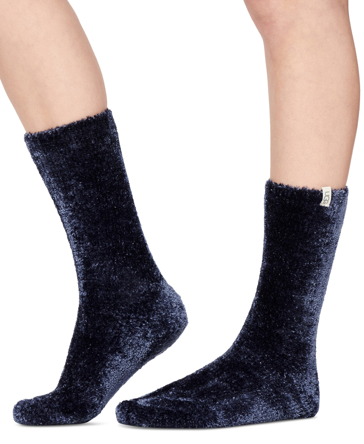 UGG Women's Leda Cozy Knit Crew Socks - Navy