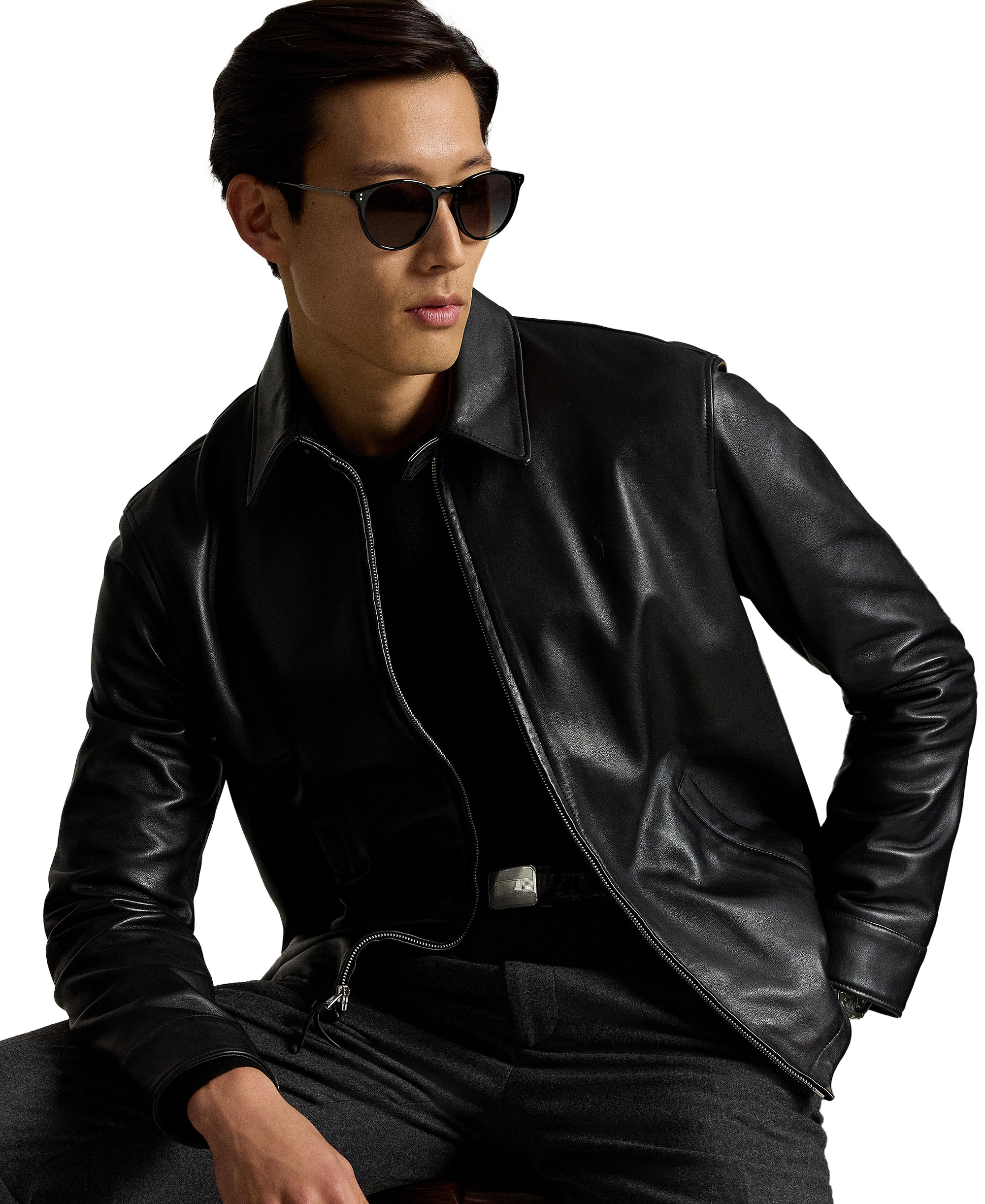 Polo Ralph Lauren Men's Leather Jacket - Polo Black