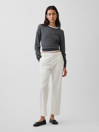 Mid Rise Khakis - New off white