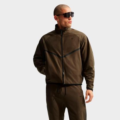 Men's Nithtke Sportswear Tech Dri-FIT Shori Knit Full-Zip Track Jacket - Dark Hazel/Black