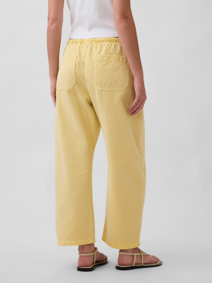 Easy Double-Knee Barrel Pants - Maize yellow