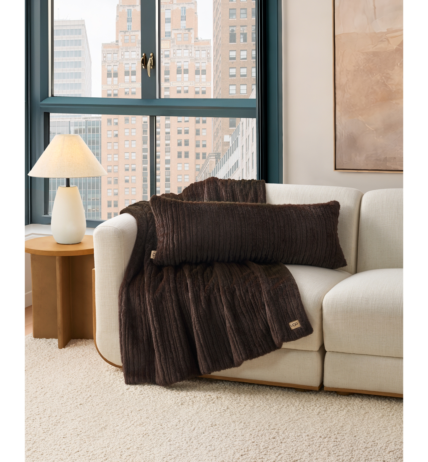 UGG® Jennis Throw, 50" x 70" - Burnt Cedar