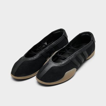 Women's adidas Originals Taekwondo Mei Ballet Casual Shoes - Core Black/Cloud White/Gum (JQ0669-001) - Both shoes facing left