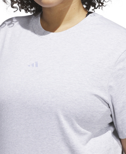 adidas Women's Short-Sleeve Cotton Crewneck Logo T-Shirt - Gray