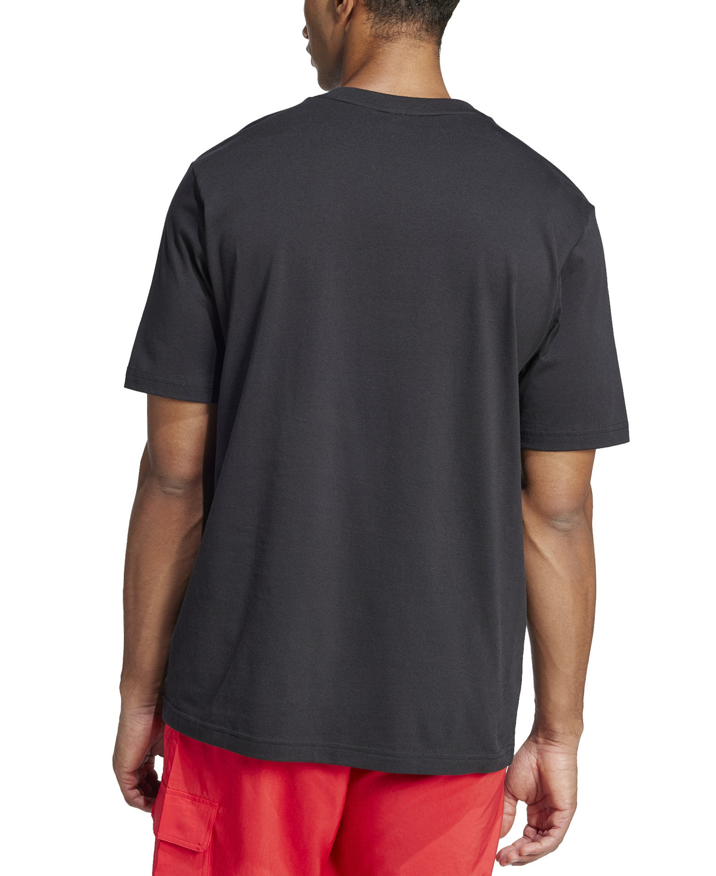 adidas Men's Essentials Linear Logo Graphic Regular-Fit T-Shirt - Black/White
