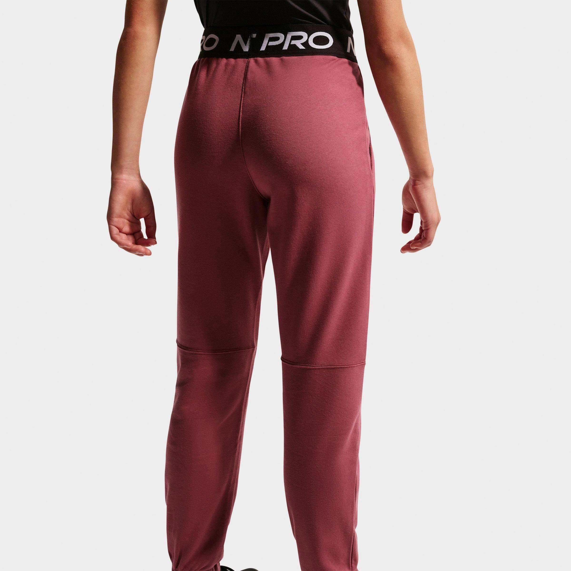 Girls' Big Kids' Nithtke Pro Fleece Dri-FIT Jogger Pants - Pink Smoke/Pink Smoke/Black/White