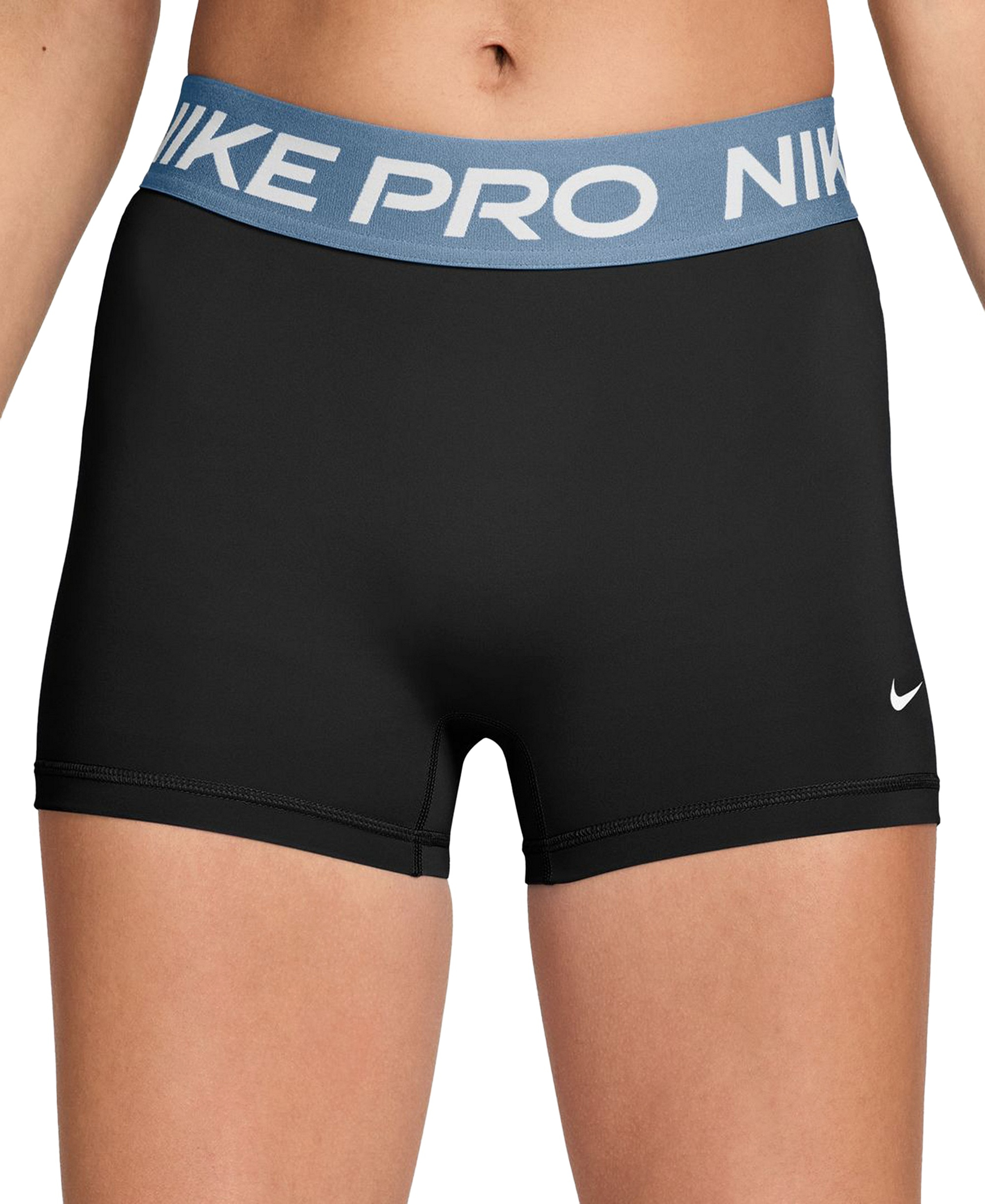 Nike Women's Mid-Rise Biker Shorts - Black/Pink Rise/white