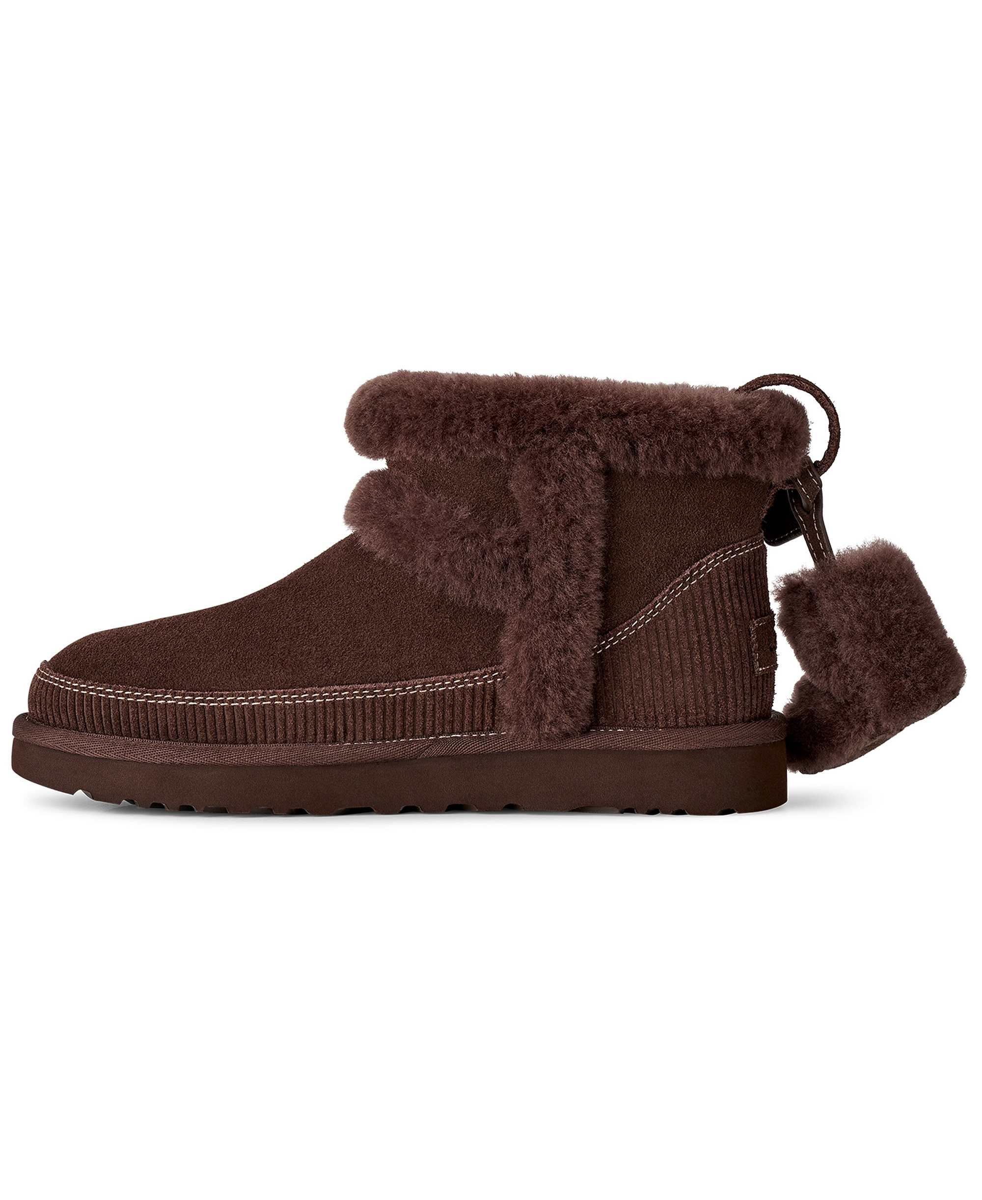 UGG® Women's Classic Mini Heritage Round Toe Booties - Burnt Cedar
