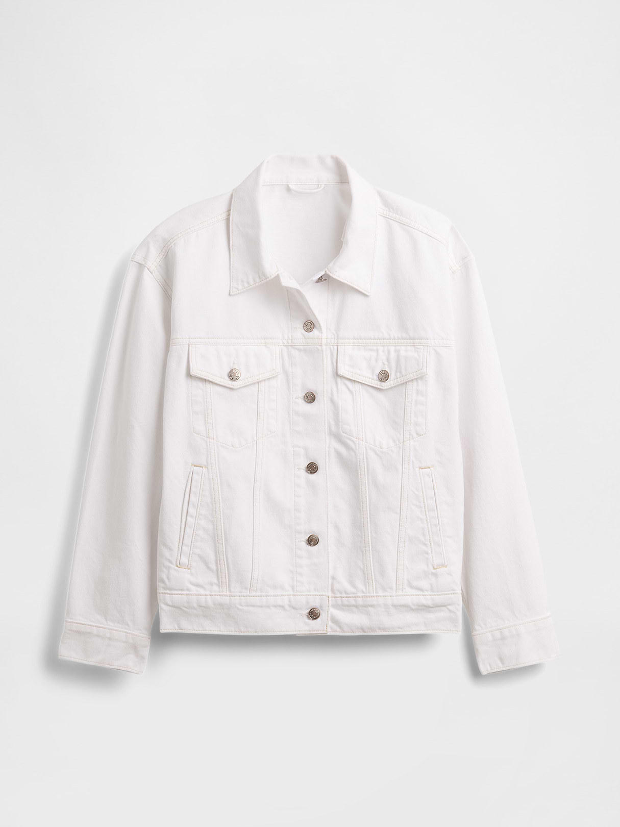 Oversized Icon Denim Jacket - Fresh white