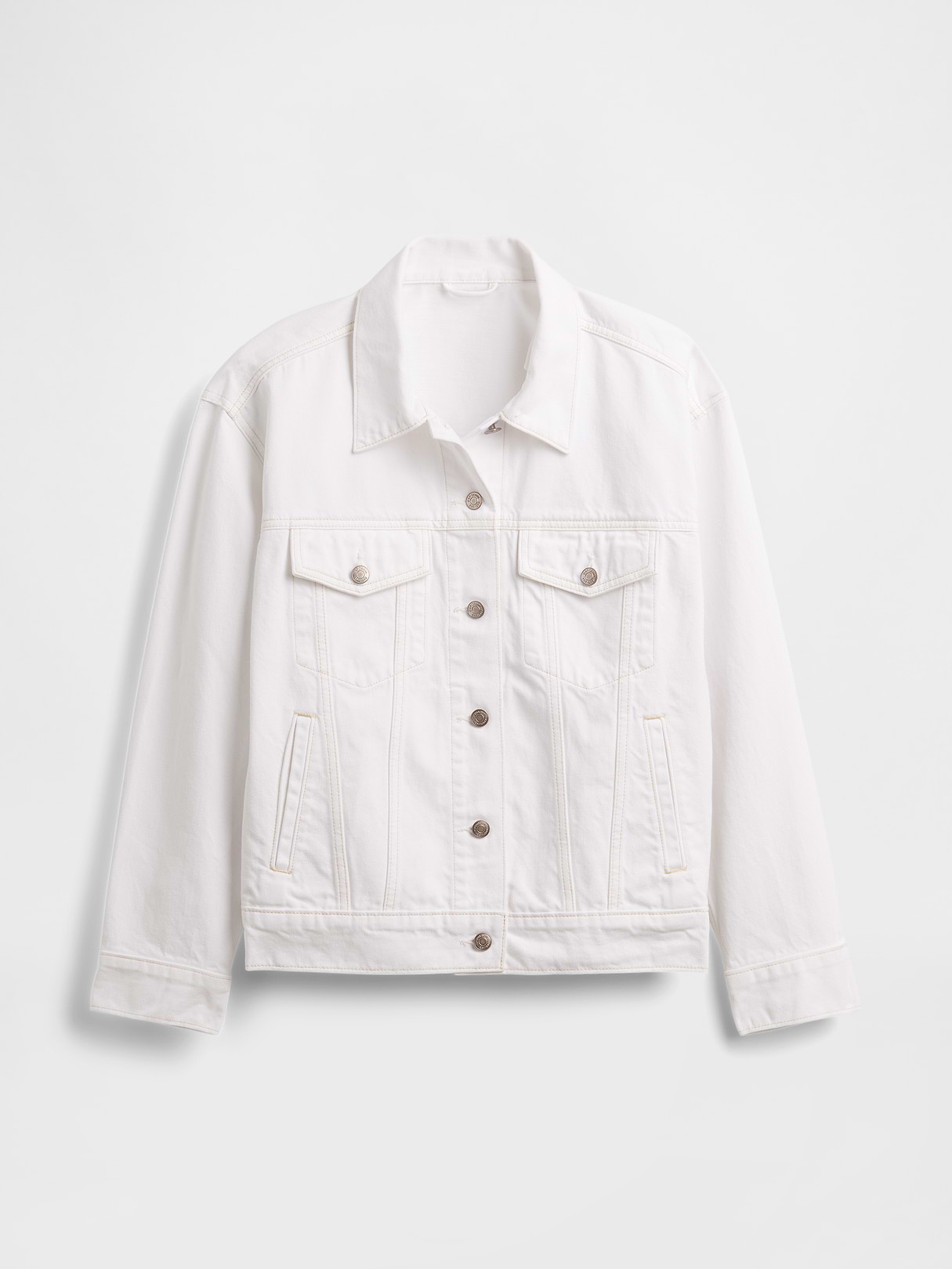 Oversized Icon Denim Jacket - Fresh white