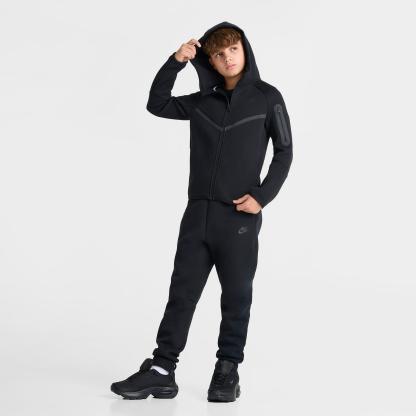 Big Kids' Nithtke Sportswear Tech Fleece Full-Zip Hoodie - Black