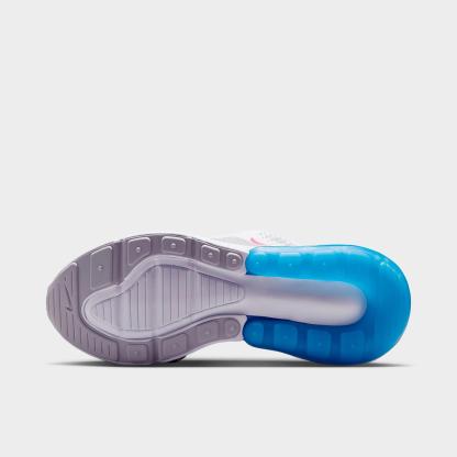 Big Kids' Nithtke Air Max 270 Casual Shoes - White/Football Blue/Arctic Green/Pinksicle - Bottom view