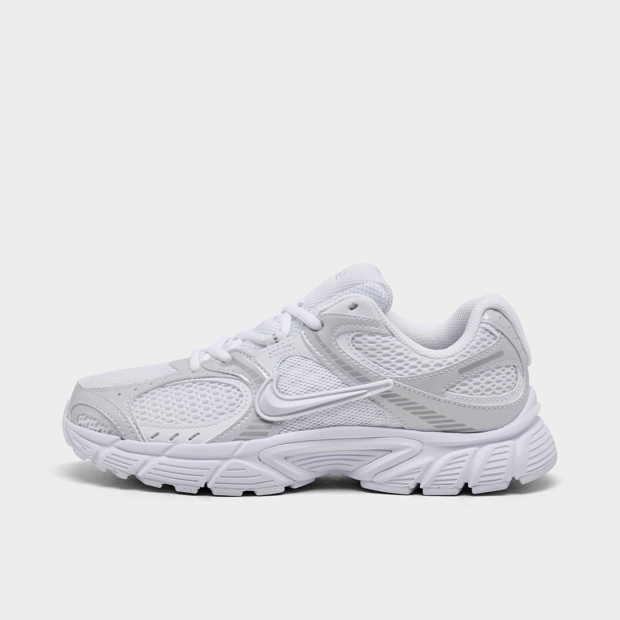Women's Nithtke V5 RNR Casual Shoes - Part 2 - White/White/Black/Metallic Silver - Left shoe facing left. Outside of the shoe.
