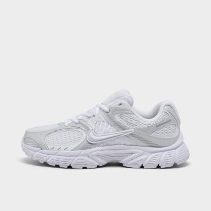 Women's Nithtke V5 RNR Casual Shoes - Part 2 - White/White/Black/Metallic Silver - Left shoe facing left. Outside of the shoe.