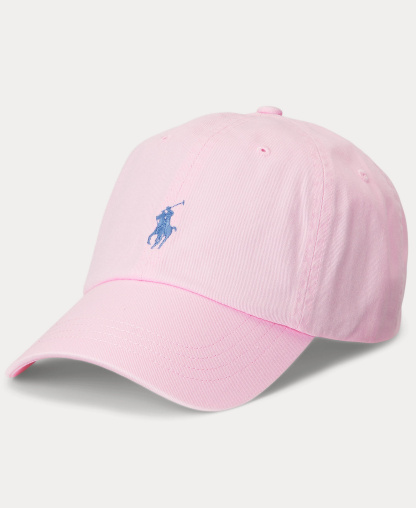 Polo Ralph Lauren Women's The Iconic Cotton Chino Ball Cap - Carmel Pink /Jewel Blue