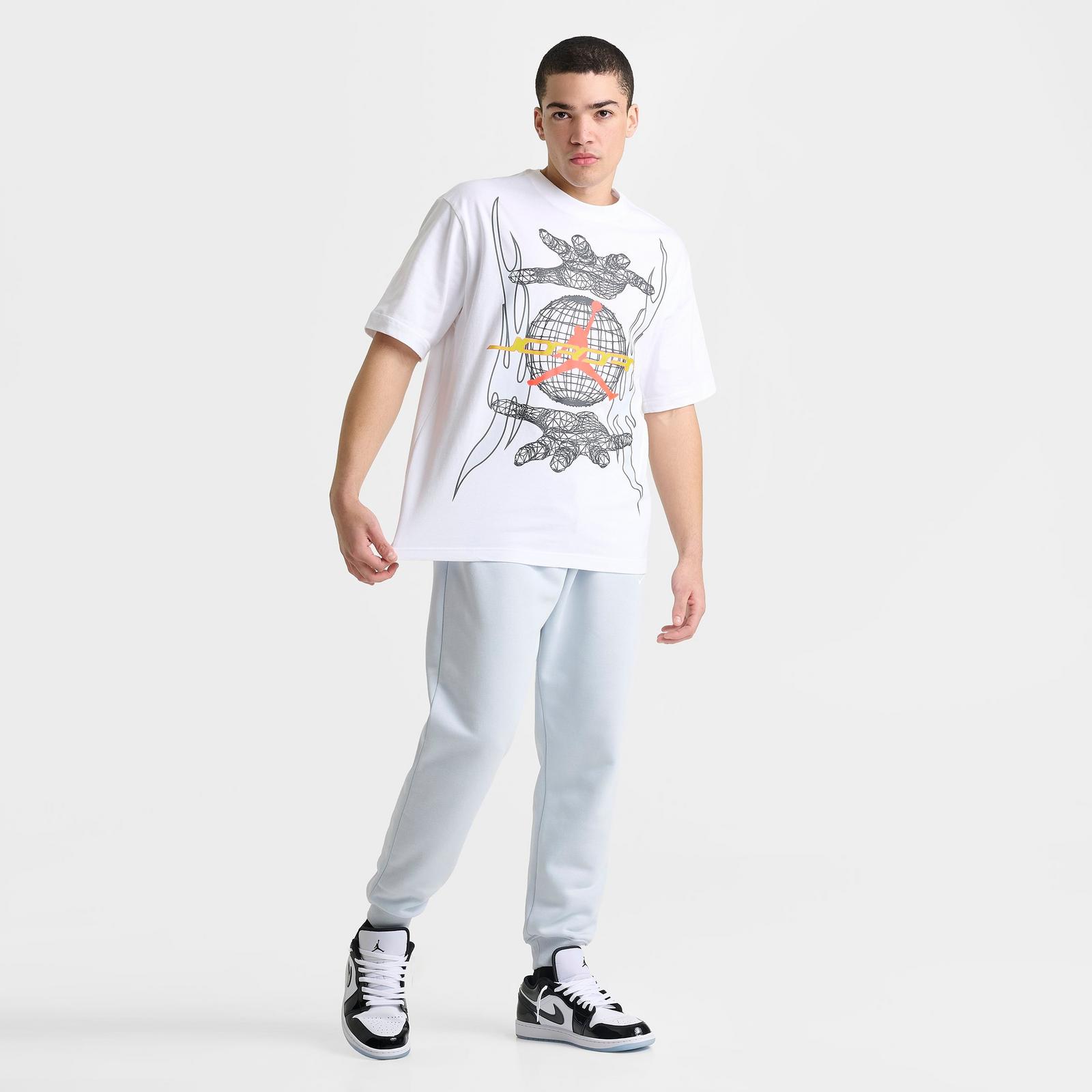 Men's Jordan Hands Graphic T-Shirt - White/Infrared 23 - view 2