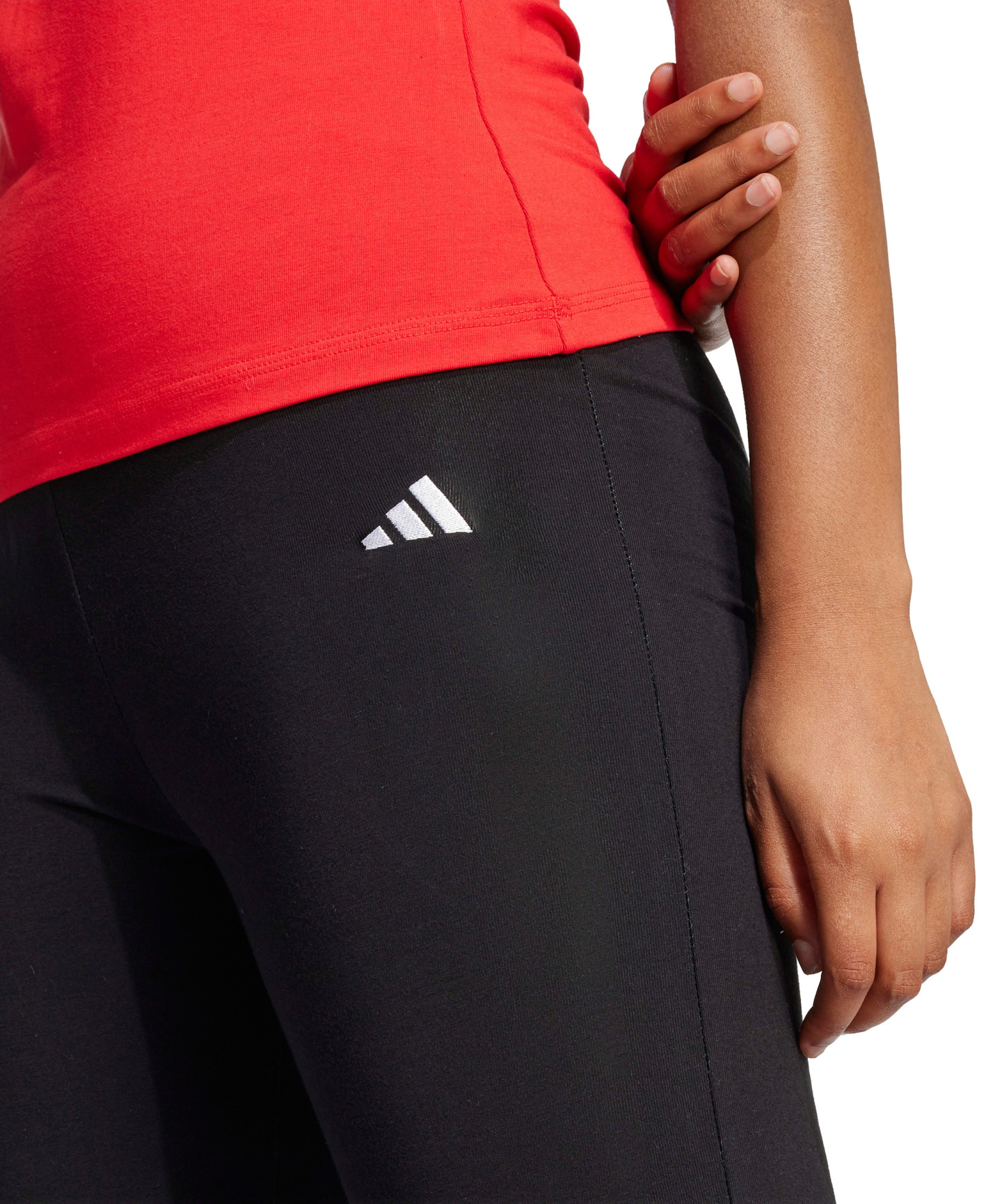 adidas Women's Essentials Small Logo Flared Leggings - Black/White