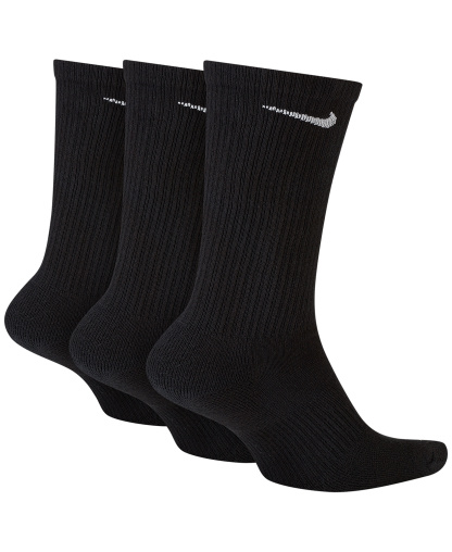 Nike Unisex Everyday Plus Cushioned Training Crew Socks 3 Pairs - Black