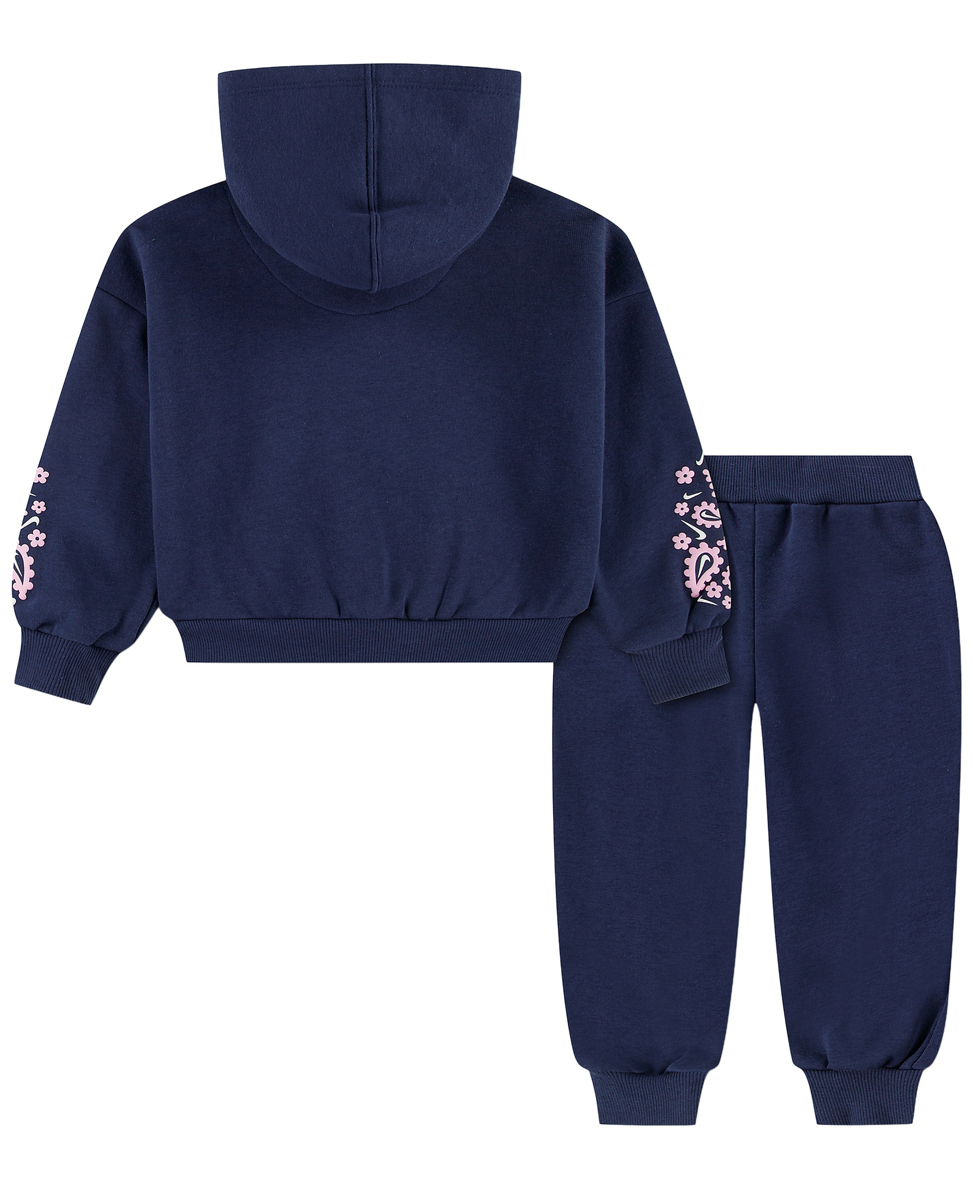 Nike Toddler Girls' 2T-4T Retro Remix Long-Sleeve Hoodie and Joggers, 2-Piece Set - Midnight Navy