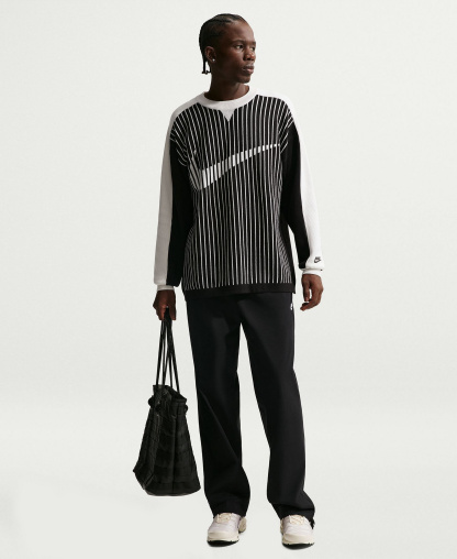 Nike Men's Sportswear Club Jersey Sweater - Black/sail