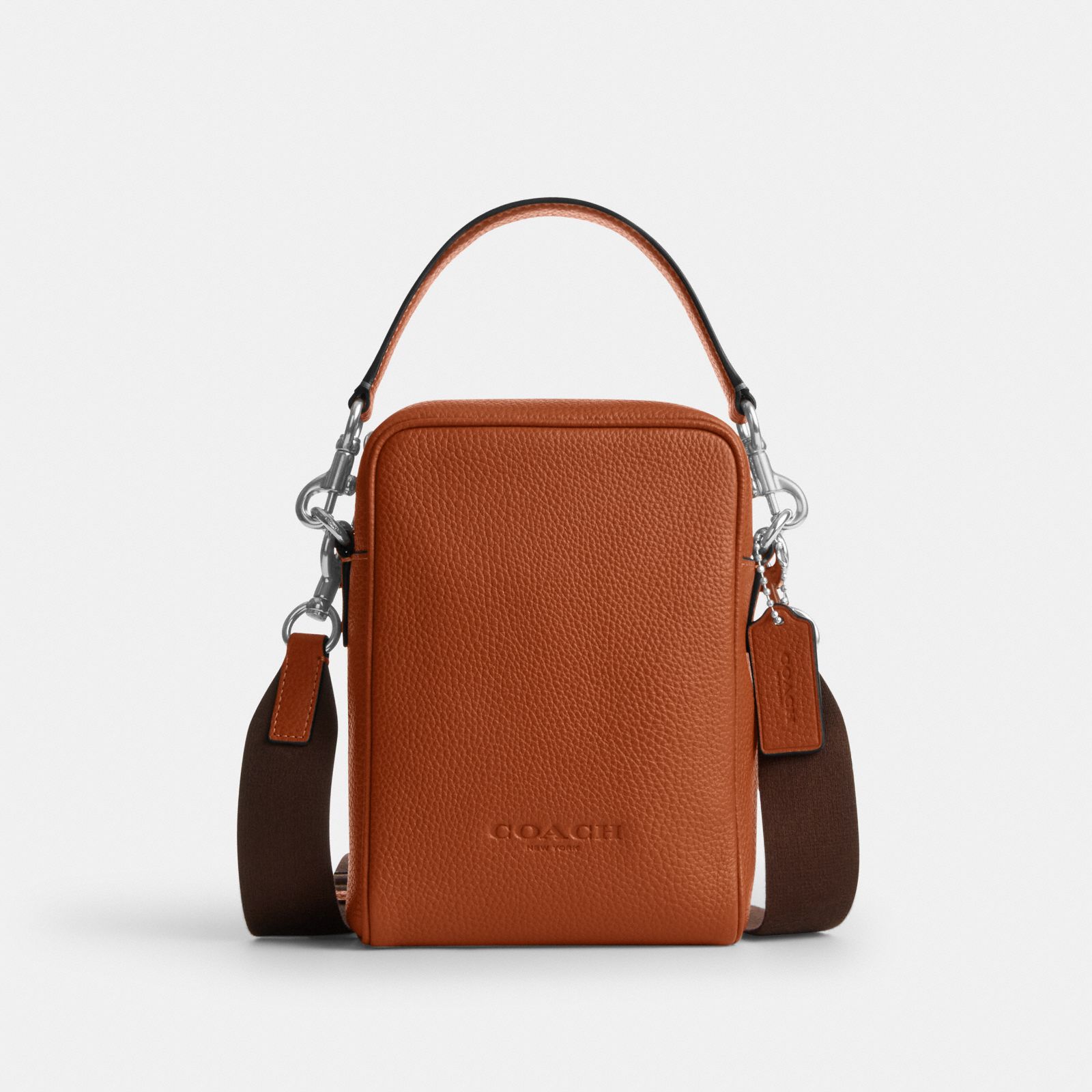 Tristan Crossbody Bag 14 - Silver/Amber Brown