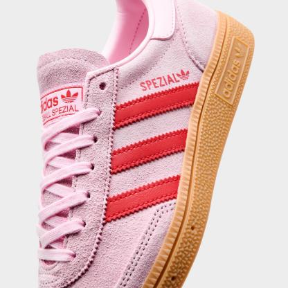 Big Kids' adidas Originals Handball Spezial Casual Shoes - Clear Pink/Pure Ruby - view 3