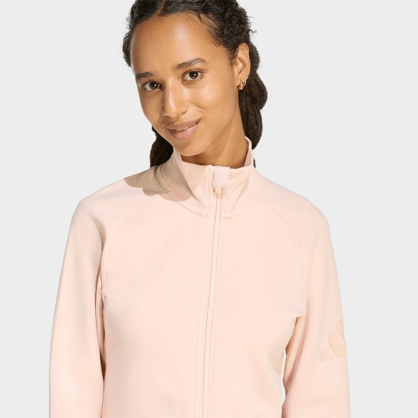 Women's adidas Sportswear Soft Lux Slim Track Top - Blush Pink - view 4