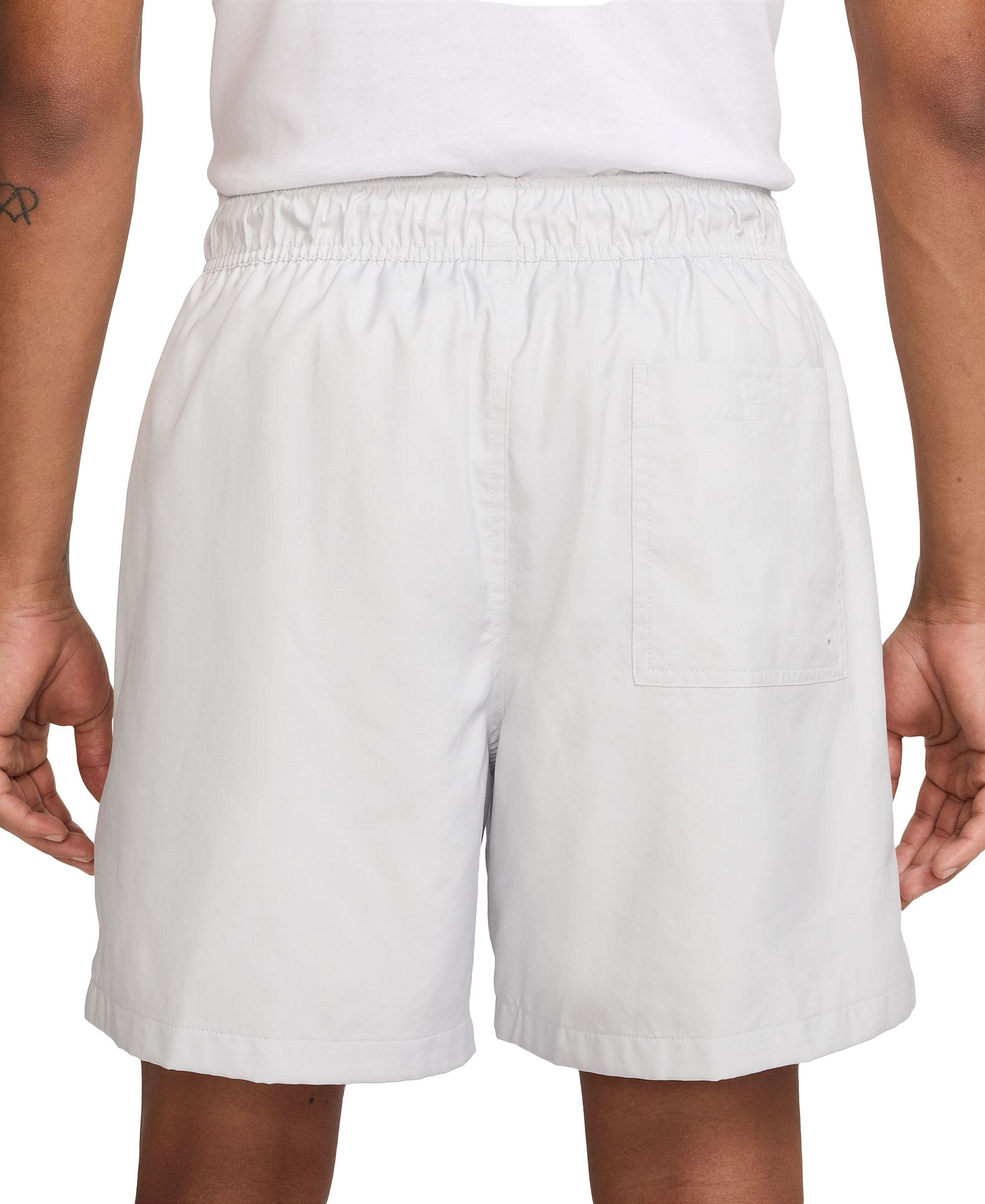 Nike Men's Club Flow Relaxed-Fit Drawstring Shorts - Photon Dust/White