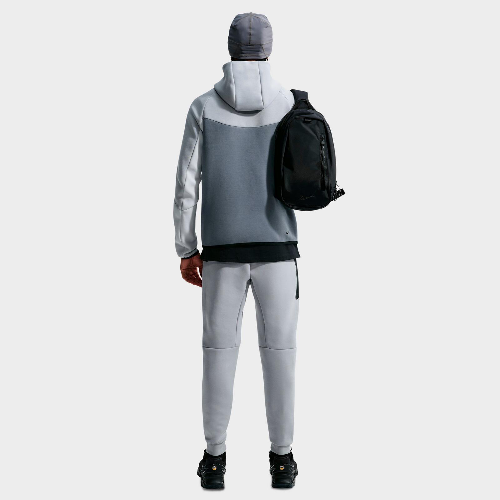 Men's Nike Tech Fleece Windrunner Full-Zip Hoodie - Light Smoke Grey/Cool Grey/Photon Dust/Volt