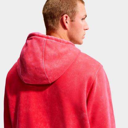 Men's Nithtke Sportswear Club Washed Fleece Hoodie - University Red/University Red