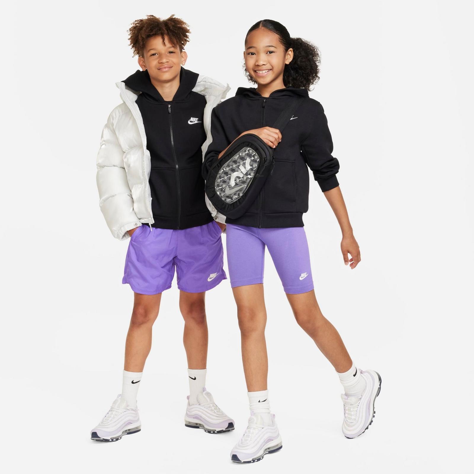 Big Kids' Nike Sportswear Club Fleece Full-Zip Hoodie - Black/White