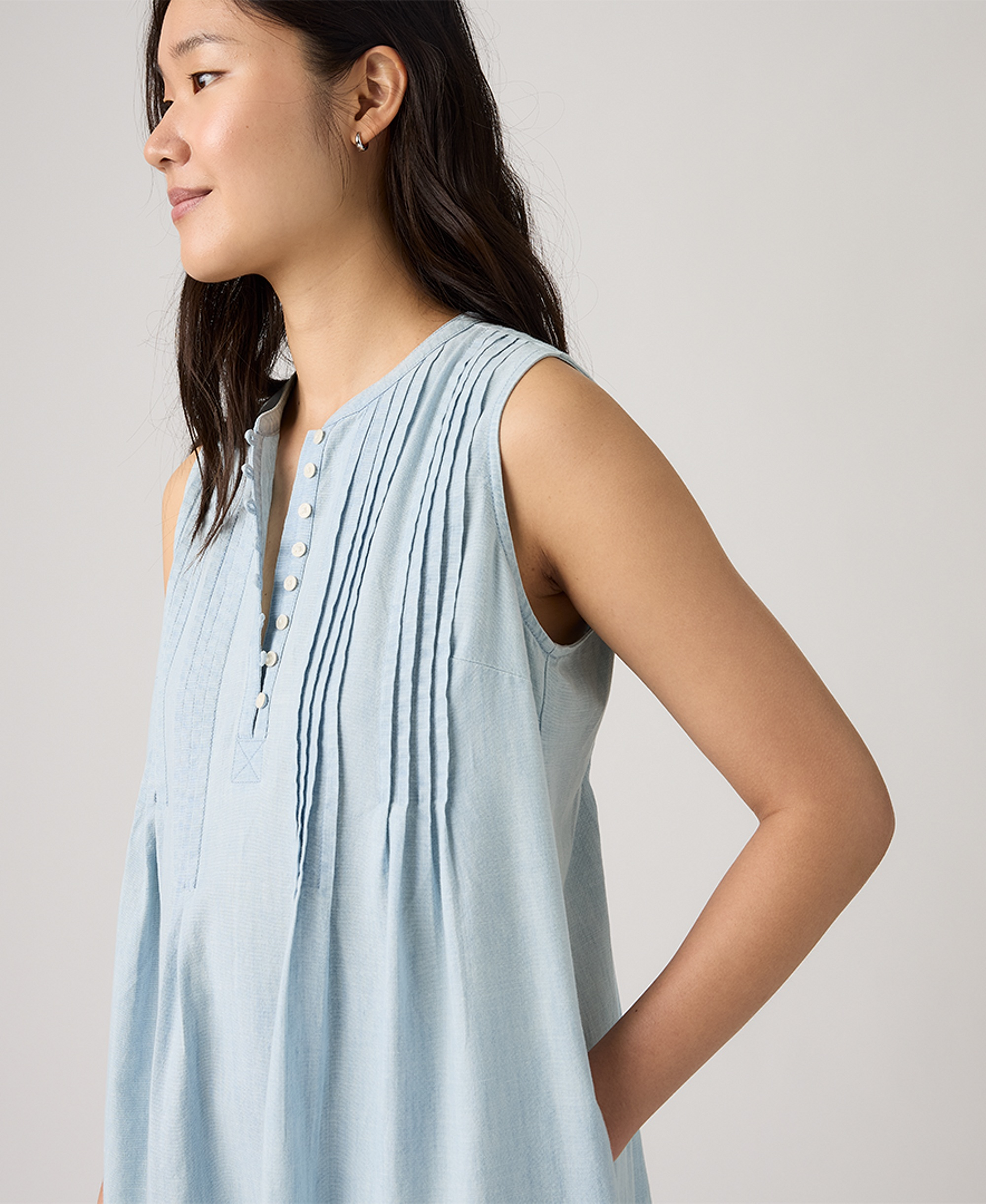 Levi's Women's Sleeveless Marianne Dress - Daqwu Deep In The Water