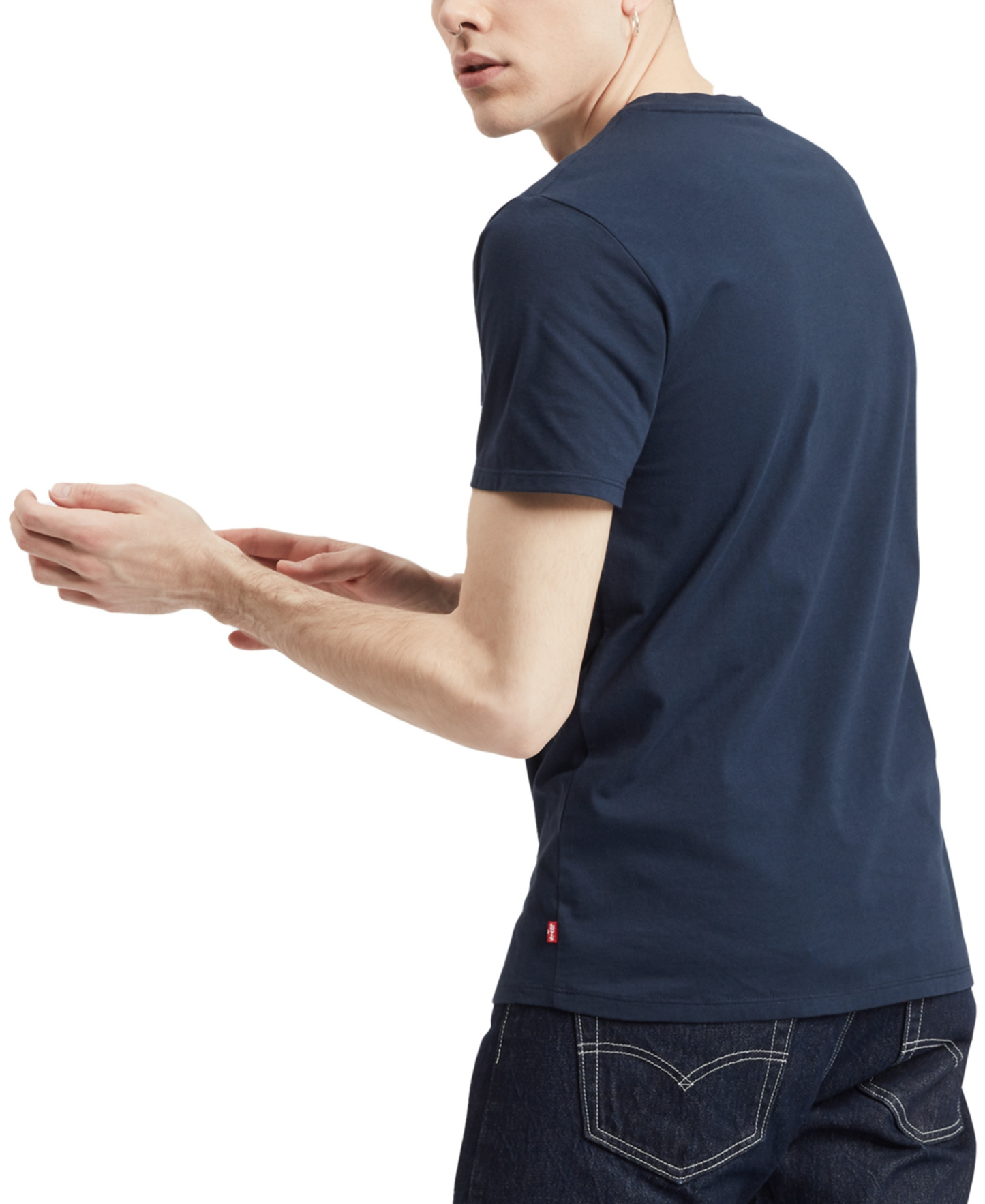 Levi's Men's 2-Horse Graphic Regular Fit Crewneck T-shirt - Dress Blues