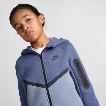 Big Kids' Nithtke Sportswear Tech Fleece Full-Zip Hoodie - Diffused Blue/Ashen