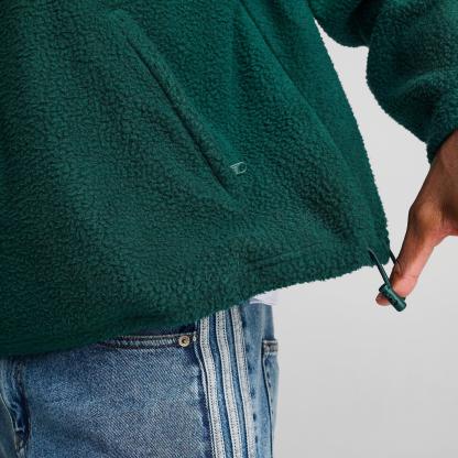Men's adidas Originals Polar Fleece Half-Zip Pullover Top - Aurora Ivy