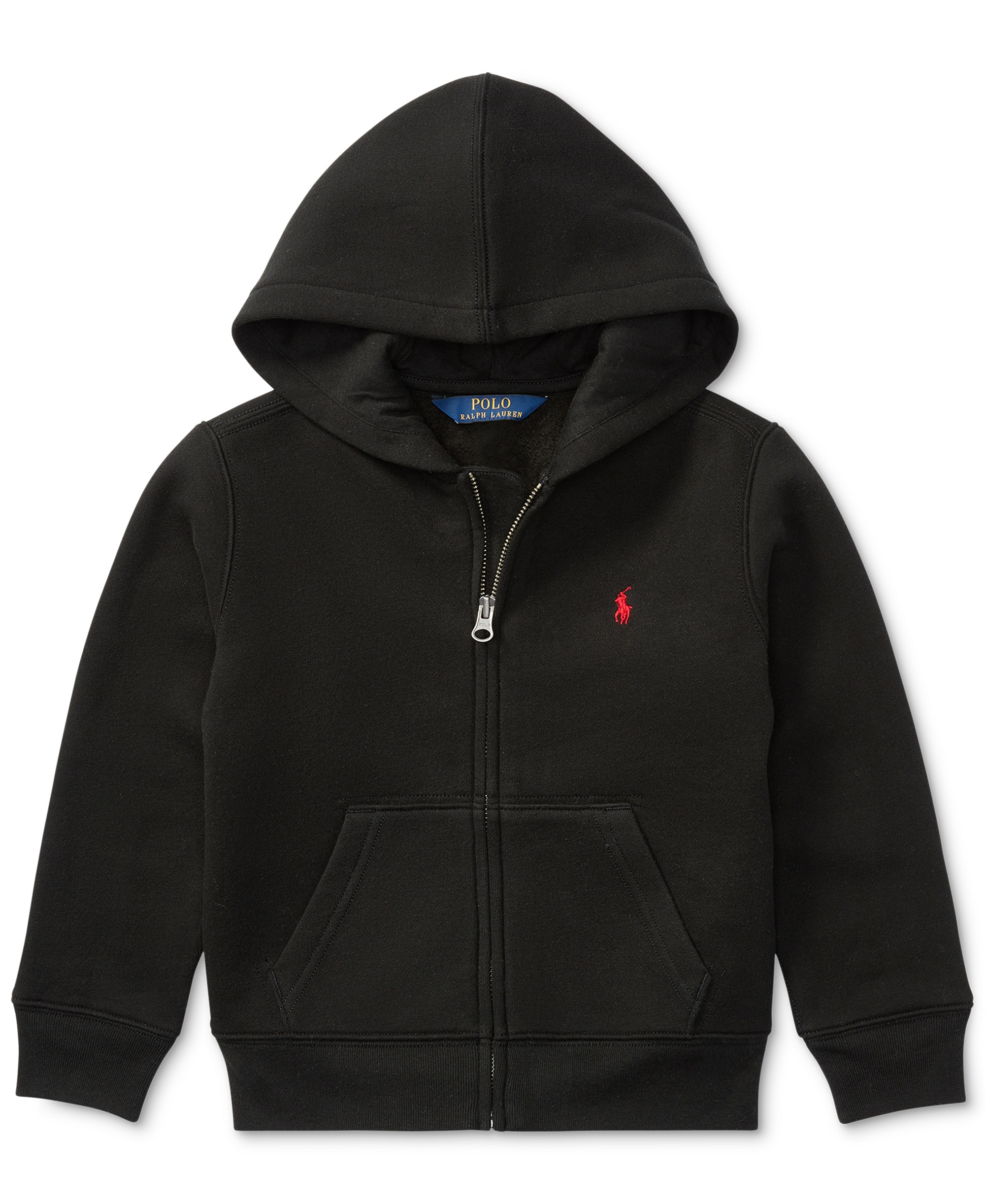 Polo Ralph Lauren Boys' 2T-7 Cotton Fleece Hoodie - Polo Black