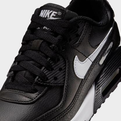 Big Kids' Nithtke Air Max 90 Casual Shoes - Black/Black/White - Detail shot