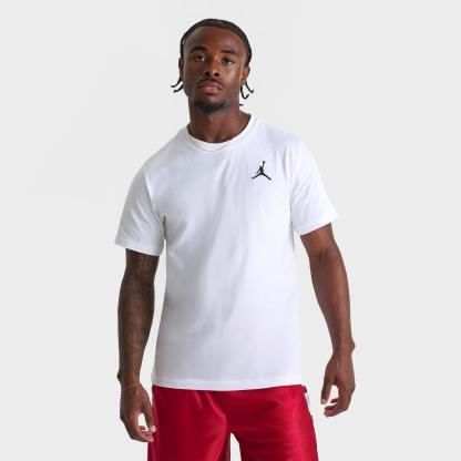 Men's Jordan Jumpman Embroidered Logo T-Shirt - White/Black - view 3