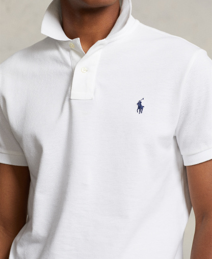 Polo Ralph Lauren Men's Custom Slim-Fit Mesh Polo Shirt - White
