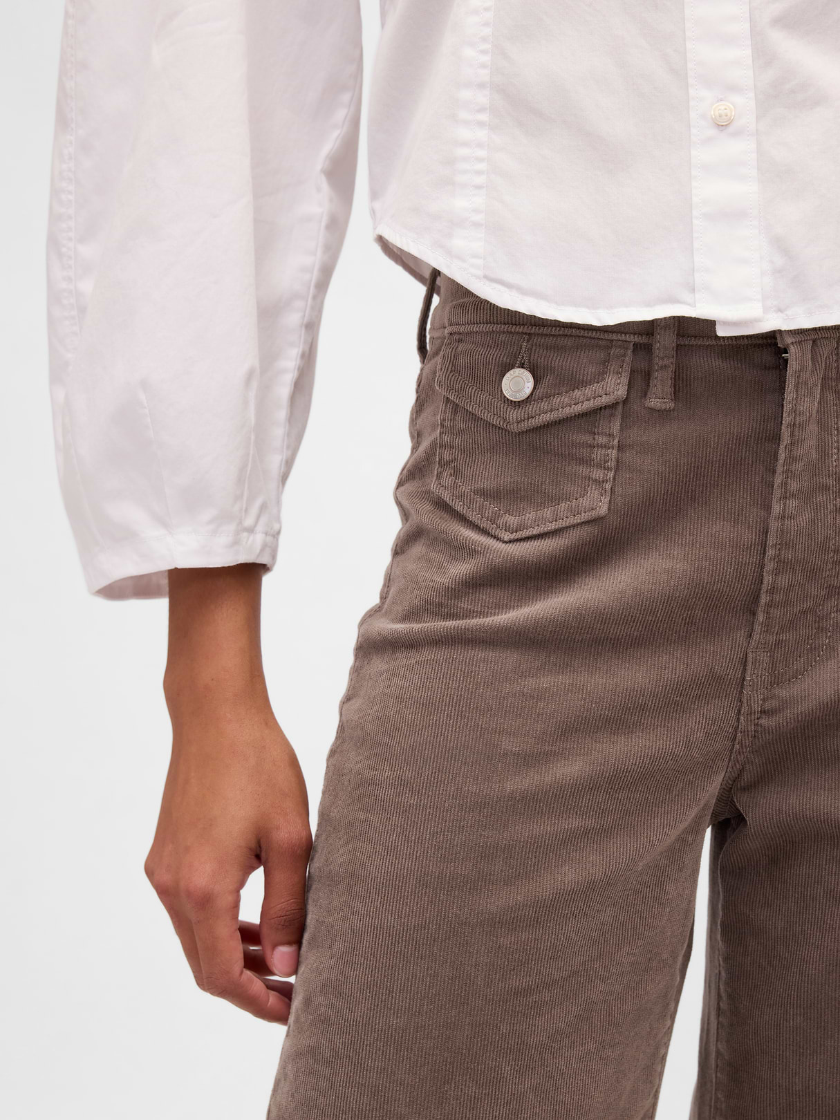 High Rise Stride Wide-Leg Jeans - Plymouth rock brown