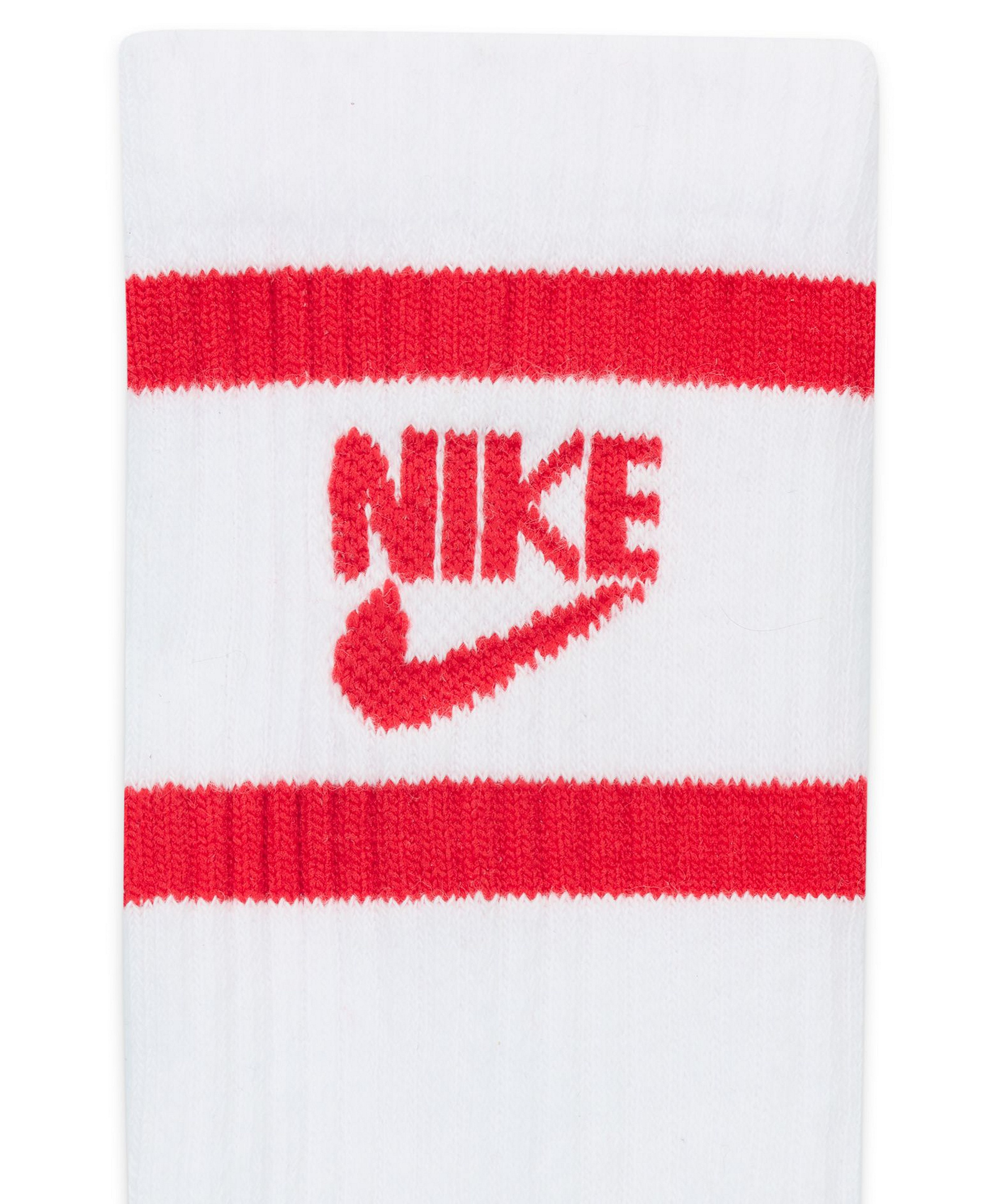 Nike Big Kids Everyday Cushioned Crew Socks, Pack of 6 - Multicolor Red