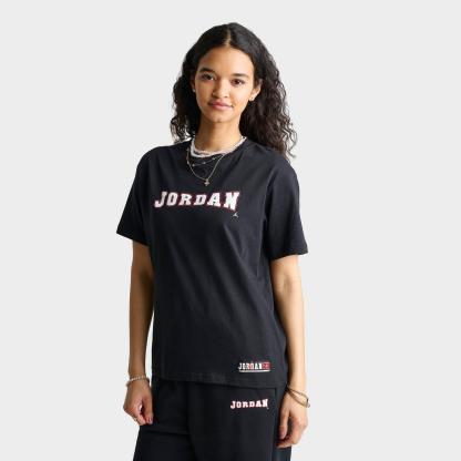 Women's Jordan Varsity Graphic T-Shirt - Black/White - view 1