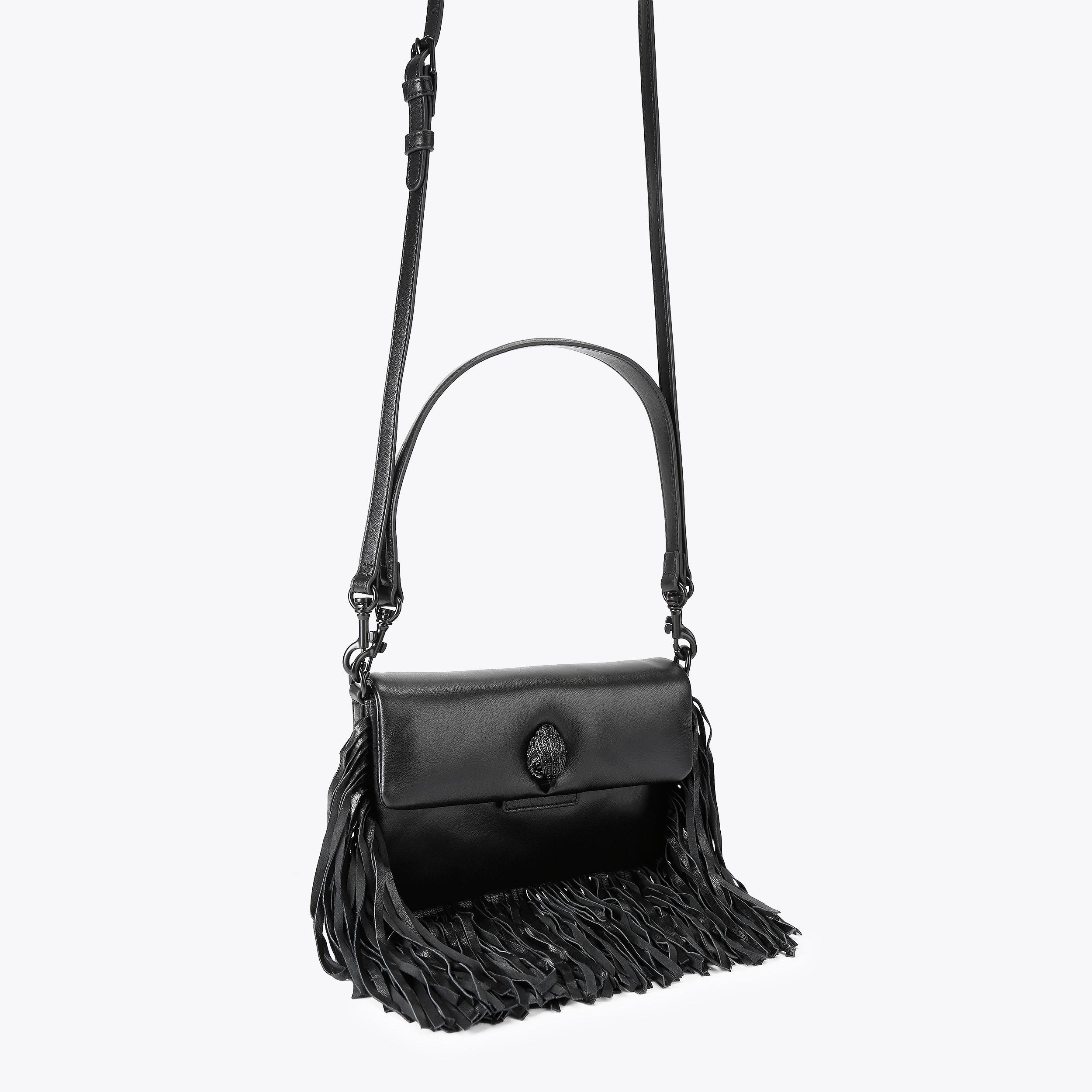 Kurt Geiger London Oxford Fringe Drench Shoulder Bag - Black - view 3