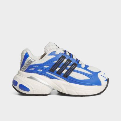 Kids' Toddler adidas Adistar XLG 2.0 Stretch Lace Casual Shoes - Hi-Res Blue/Core Black/Off White - Left shoe facing left. Outside of the shoe.