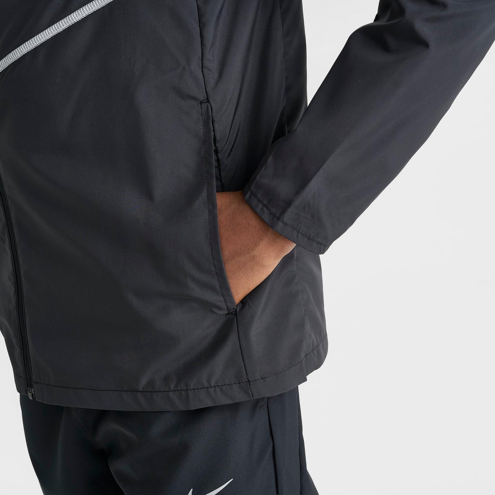 Big Kids' Nike Miler Training Jacket - Black/Reflective Silver