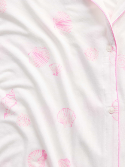 SoftMade Modal PJ Top - Sea shell pink print